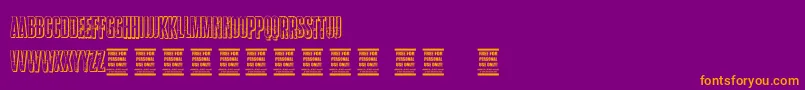 VtksStorm2 Font – Orange Fonts on Purple Background