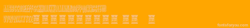 VtksStorm2 Font – Pink Fonts on Orange Background