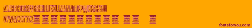 VtksStorm2 Font – Purple Fonts on Orange Background