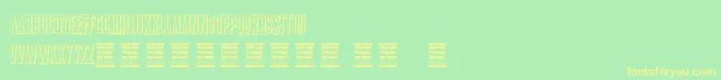 VtksStorm2 Font – Yellow Fonts on Green Background