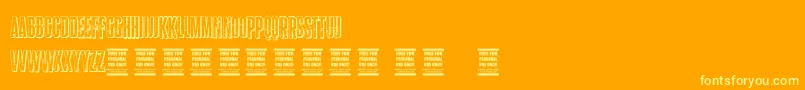 VtksStorm2 Font – Yellow Fonts on Orange Background