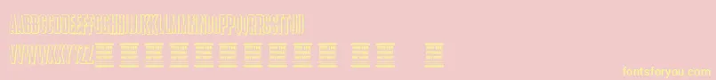 VtksStorm2 Font – Yellow Fonts on Pink Background