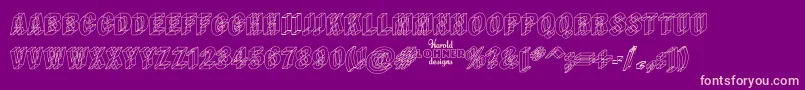 Wireframe Font – Pink Fonts on Purple Background