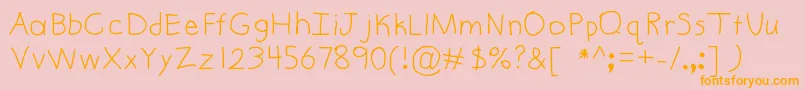 Lawson Font – Orange Fonts on Pink Background