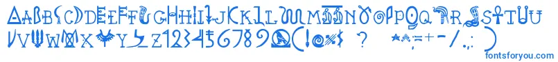Pegypta Font – Blue Fonts on White Background