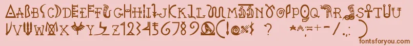 Pegypta Font – Brown Fonts on Pink Background