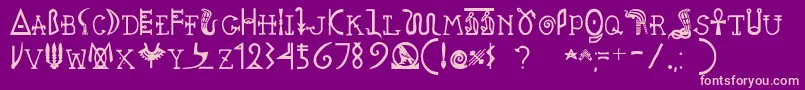 Pegypta Font – Pink Fonts on Purple Background