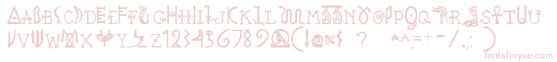 Pegypta Font – Pink Fonts on White Background