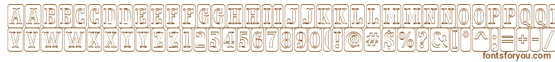 APresentumnrcmdcotl Font – Brown Fonts on White Background