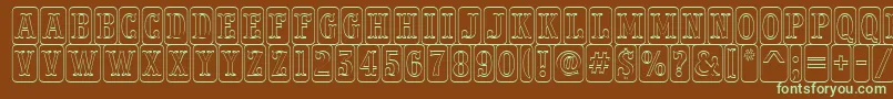 APresentumnrcmdcotl Font – Green Fonts on Brown Background