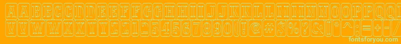 APresentumnrcmdcotl Font – Green Fonts on Orange Background