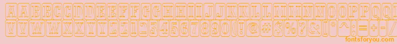 APresentumnrcmdcotl Font – Orange Fonts on Pink Background