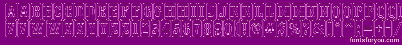 APresentumnrcmdcotl Font – Pink Fonts on Purple Background