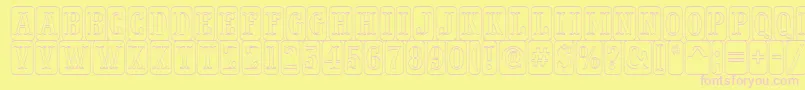 APresentumnrcmdcotl Font – Pink Fonts on Yellow Background