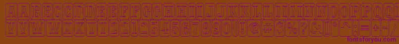 APresentumnrcmdcotl Font – Purple Fonts on Brown Background