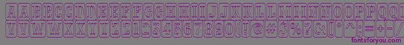 APresentumnrcmdcotl Font – Purple Fonts on Gray Background