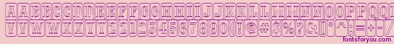 APresentumnrcmdcotl Font – Purple Fonts on Pink Background