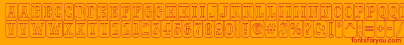 APresentumnrcmdcotl Font – Red Fonts on Orange Background