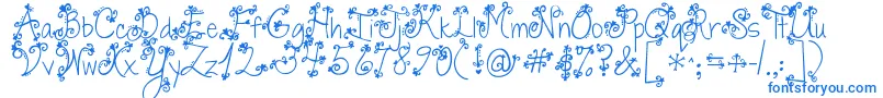 Шрифт Jandaswirlytwirly – синие шрифты