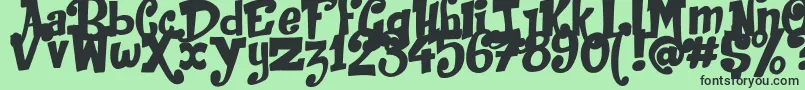 JackInTheBox Font – Black Fonts on Green Background
