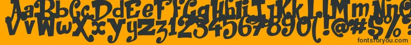 JackInTheBox Font – Black Fonts on Orange Background