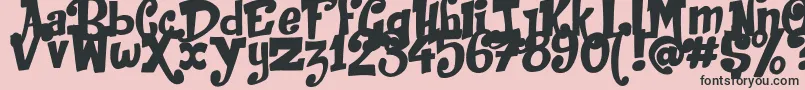 JackInTheBox Font – Black Fonts on Pink Background
