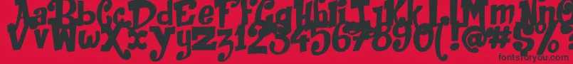 JackInTheBox Font – Black Fonts on Red Background