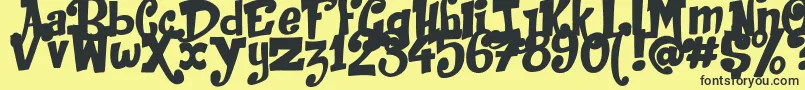 JackInTheBox Font – Black Fonts on Yellow Background