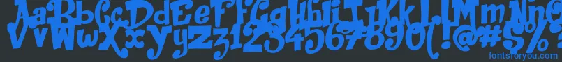 JackInTheBox Font – Blue Fonts on Black Background