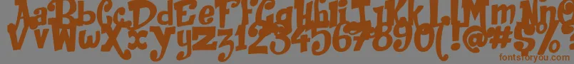 JackInTheBox Font – Brown Fonts on Gray Background