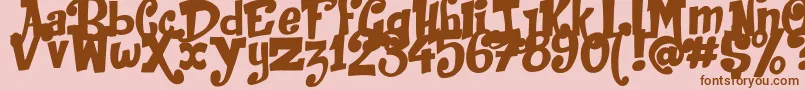 JackInTheBox Font – Brown Fonts on Pink Background