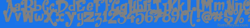 JackInTheBox Font – Gray Fonts on Blue Background