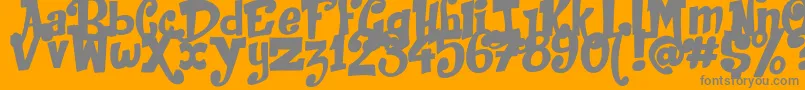 JackInTheBox Font – Gray Fonts on Orange Background