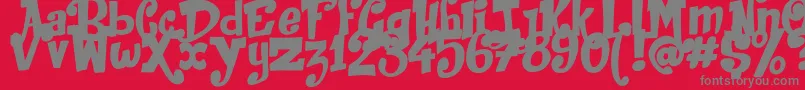 JackInTheBox Font – Gray Fonts on Red Background