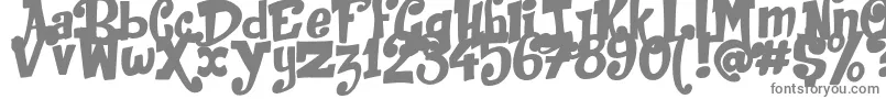 JackInTheBox-fontti – harmaat kirjasimet valkoisella taustalla