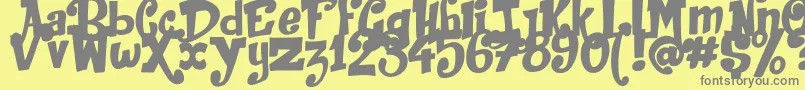 JackInTheBox Font – Gray Fonts on Yellow Background