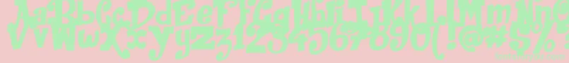 JackInTheBox Font – Green Fonts on Pink Background