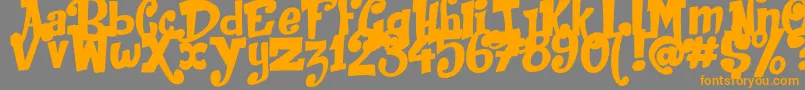 JackInTheBox Font – Orange Fonts on Gray Background