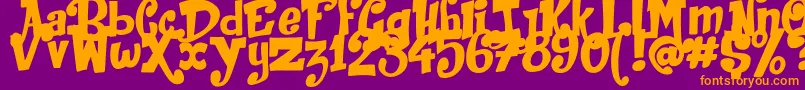 JackInTheBox Font – Orange Fonts on Purple Background