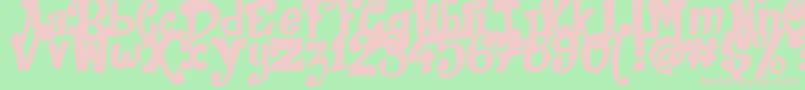JackInTheBox Font – Pink Fonts on Green Background