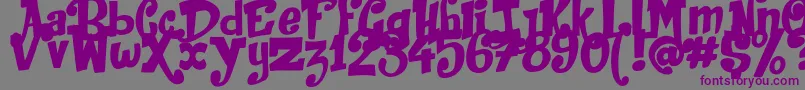 JackInTheBox-Schriftart – Violette Schriften auf grauem Hintergrund