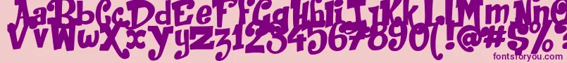 JackInTheBox Font – Purple Fonts on Pink Background