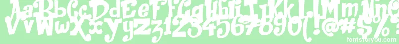 JackInTheBox Font – White Fonts on Green Background