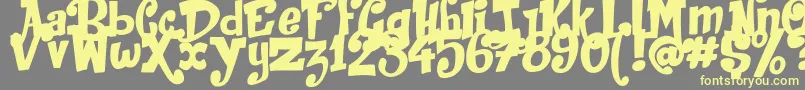 JackInTheBox Font – Yellow Fonts on Gray Background
