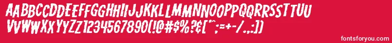Carnivalcorpsestagexpandital Font – White Fonts on Red Background