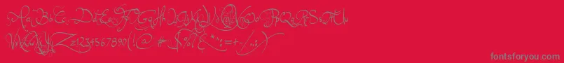 fuente JellykaEndlessVoyage – Fuentes Grises Sobre Fondo Rojo