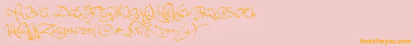 JellykaEndlessVoyage Font – Orange Fonts on Pink Background