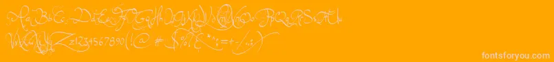 JellykaEndlessVoyage Font – Pink Fonts on Orange Background