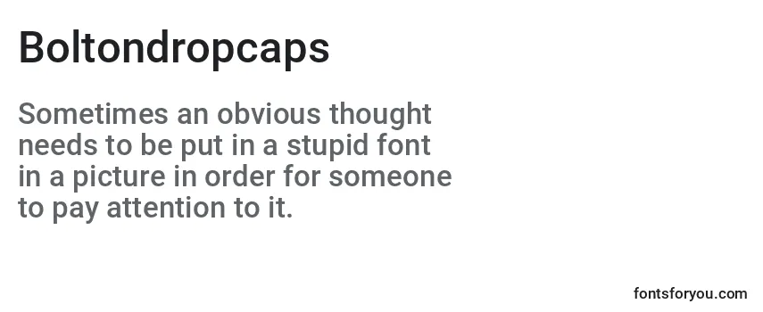 Шрифт Boltondropcaps
