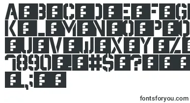 Destructive font – stencil Fonts
